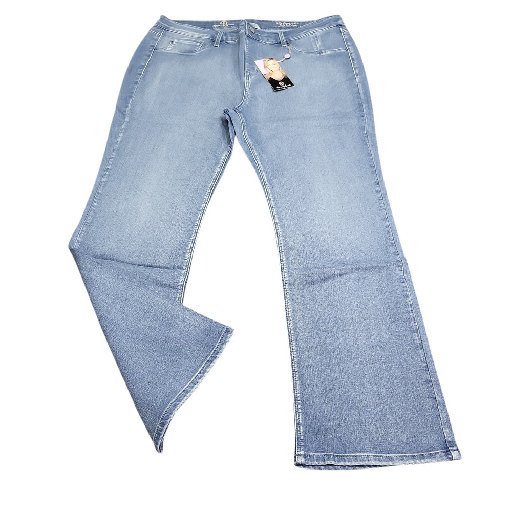 Laurie Felt Womens Denim Pull On Baby Bell Jeans Blue Petite Plus Size 1XP